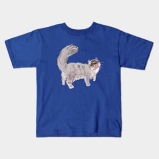 Grey sweet persian cat Kids T-Shirt